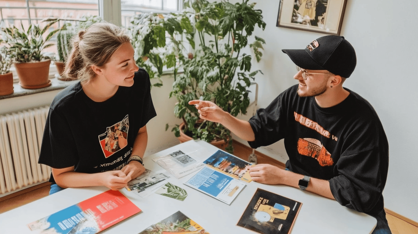 Agence de communication qui travaille sur la communication de l'un de ses clients.