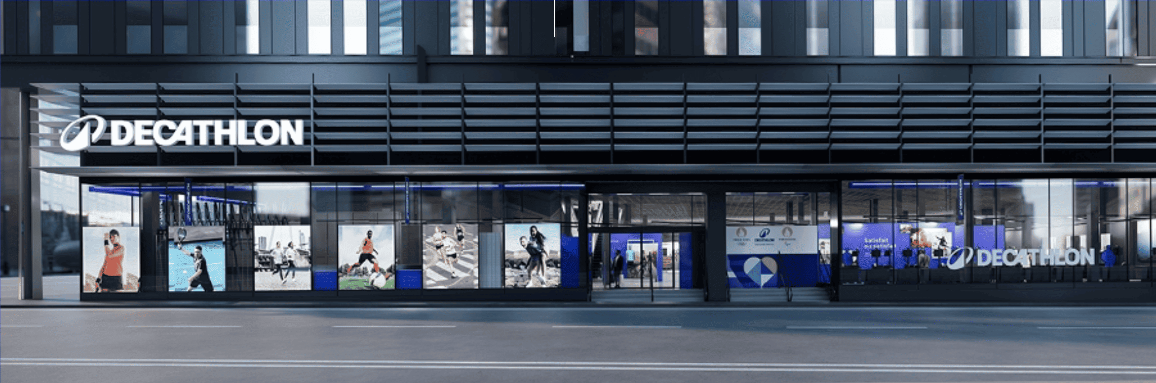 Capture de la nouvelle identité Décathlon après rebranding