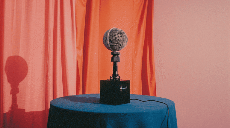 Un microphone représentant le tone of voice d’une marque pour communiquer